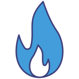 peligro de llama icono