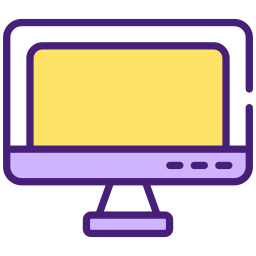 computadora de escritorio icono