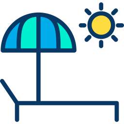 Cama solar icono