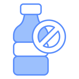 sin botella de plástico icono