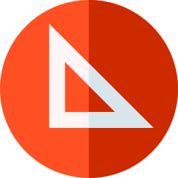 triángulo rectángulo icono