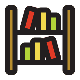estante para libros icono