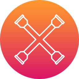 Cross wrench icon