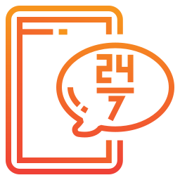 soporte las 24 horas icono