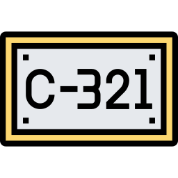 tablica rejestracyjna ikona