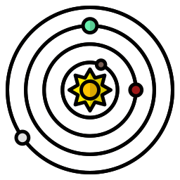 Planet orbits icon