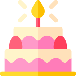 Torta de cumpleaños icono