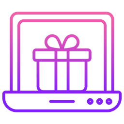 regalo en línea icono