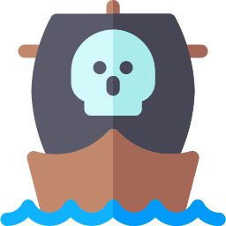 Barco pirata icono