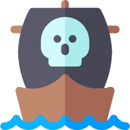 Pirate ship icon