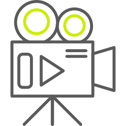 camara de video icono