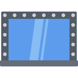 Backlit mirror icon