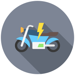 motocicleta eléctrica icono