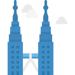 torre gemela petronas icono