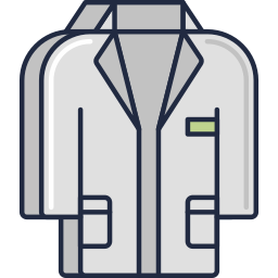 Bata de laboratorio icono