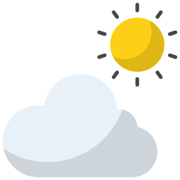 nuvole e sole icona