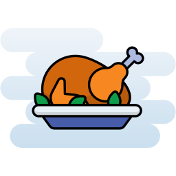 Roast turkey icon
