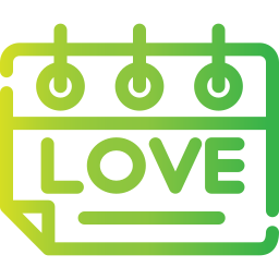 calendario de amor icono