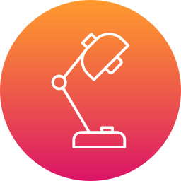 lámpara de escritorio icono