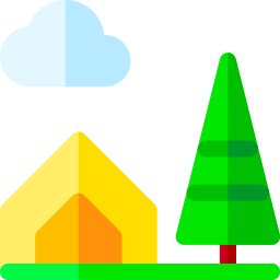 Camping tent icon