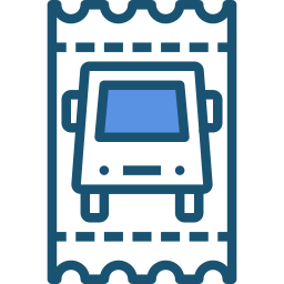 Bus ticket icon