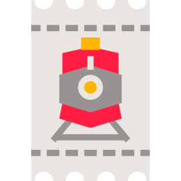 biglietto del treno icona