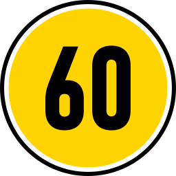 límite de velocidad 60 icono