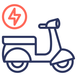 motocicleta eléctrica icono