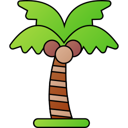 Árbol de coco icono