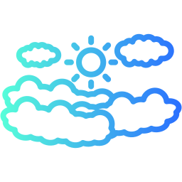 nube soleada icono