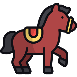 caballo de carreras icono