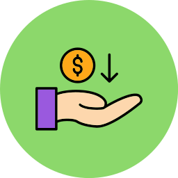 recibir dinero icono