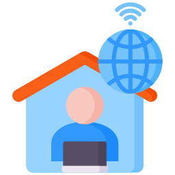 trabajo remoto icono