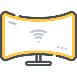 gebogener monitor icon