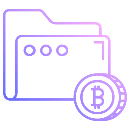 carpeta de bitcoin icono