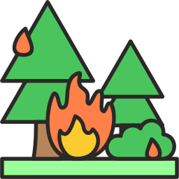 incendio forestal icono