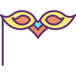 Máscara de carnaval icono