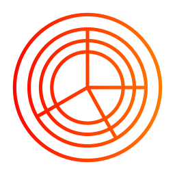 gráfico de radar icono
