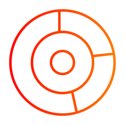 gráfico de anillos icono
