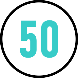 límite de velocidad 50 icono