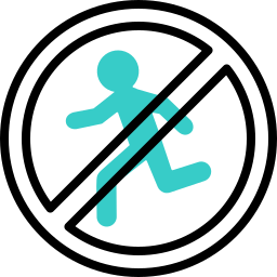 no caminar icono