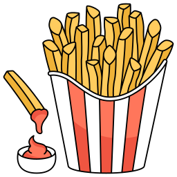 papas fritas icono