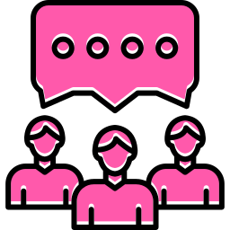 discusión en grupo icono