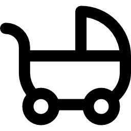 carrito de bebé icono