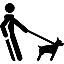 de hond uitlaten icoon