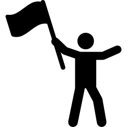 bandera ondeante icono