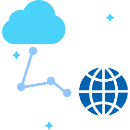 réseau cloud Icône
