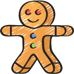 Gingerbread man icon