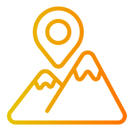 ubicación de montaña icono
