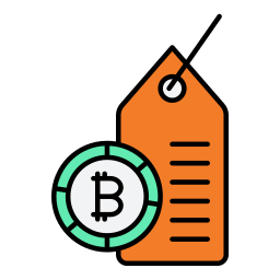 etiqueta de bitcoin icono